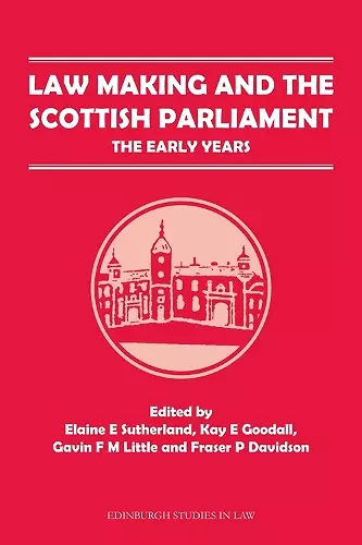 Law Making and the Scottish Parliament cover