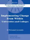 Implementing Change from Within in Universities and Colleges cover