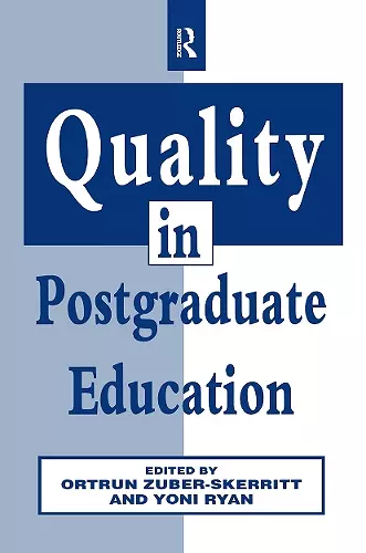 Quality in Postgraduate Education cover