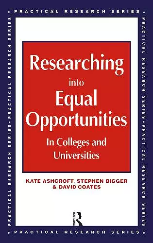 Researching into Equal Opportunities in Colleges and Universities cover