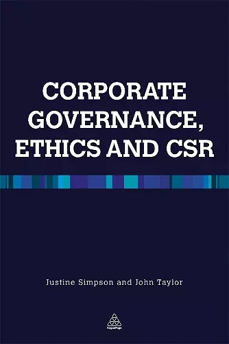 Corporate Governance Ethics and CSR cover