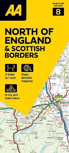 AA Road Map North of England & Scottish Borders cover