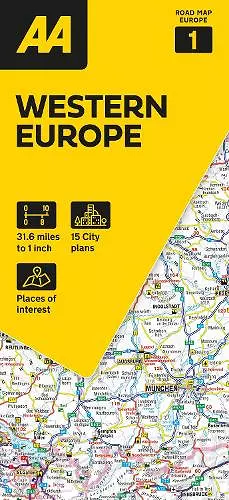 AA Road Map Western Europe cover