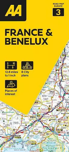 AA Road Map France & Benelux cover