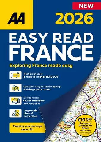 AA Easy Read Atlas France 2026 cover