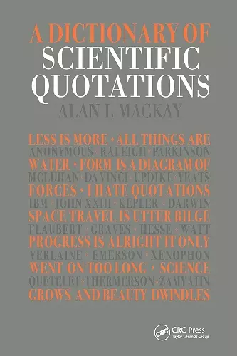 A Dictionary of Scientific Quotations cover