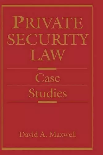 Private Security Law cover