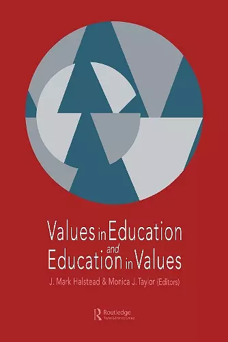 Values in Education and Education in Values cover