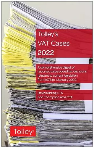 Tolley's VAT Cases 2022 cover