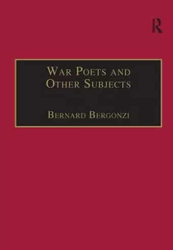 War Poets and Other Subjects cover