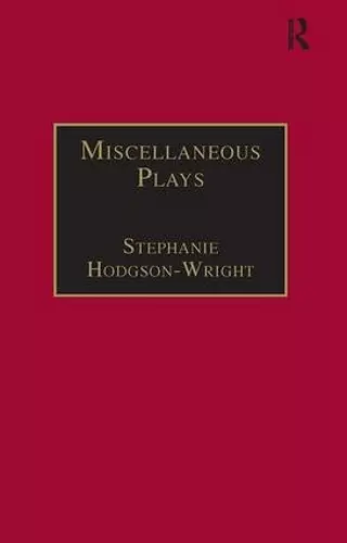 Miscellaneous Plays cover