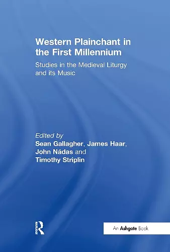 Western Plainchant in the First Millennium cover