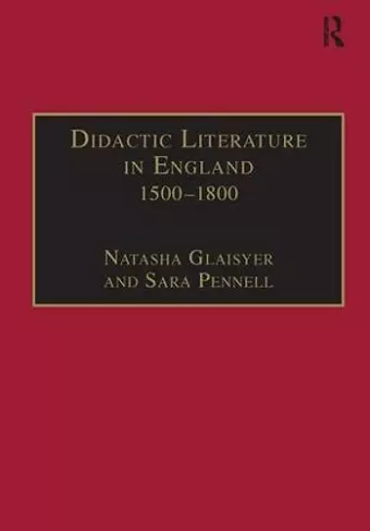 Didactic Literature in England 1500–1800 cover