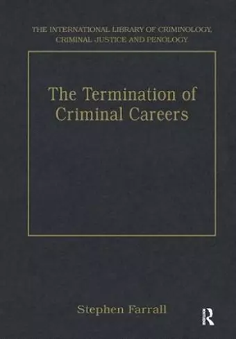 The Termination of Criminal Careers cover