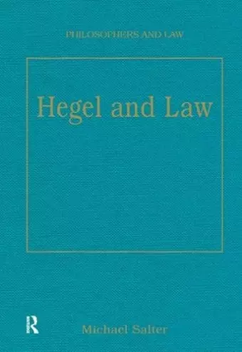 Hegel and Law cover