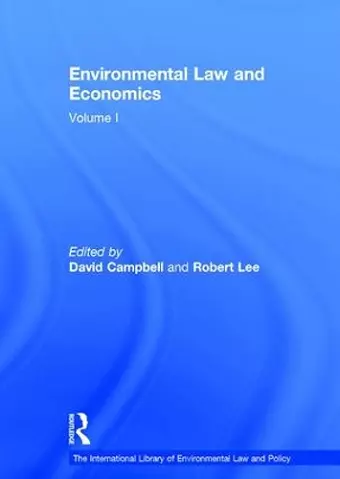 Environmental Law and Economics, Volumes I and II cover