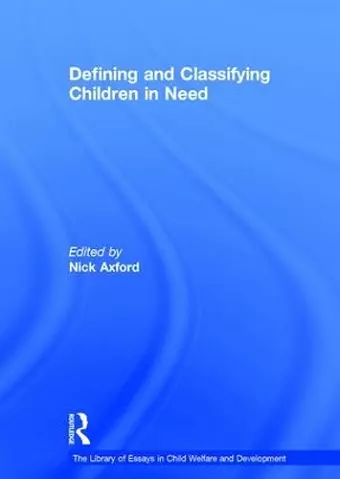 Defining and Classifying Children in Need cover