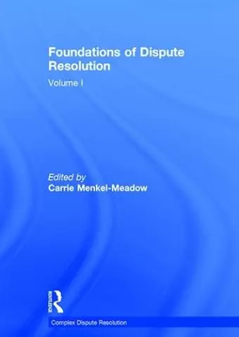 Foundations of Dispute Resolution cover