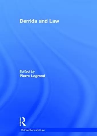 Derrida and Law cover