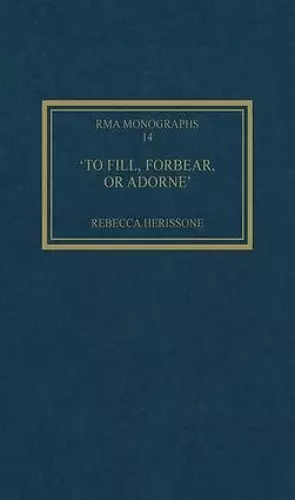 'To fill, forbear, or adorne' cover