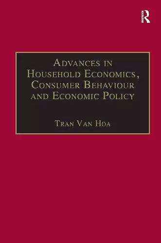 Advances in Household Economics, Consumer Behaviour and Economic Policy cover