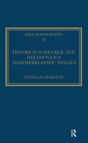 Heinrich Schenker and Beethoven's 'Hammerklavier' Sonata cover