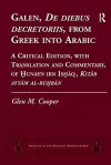 Galen, De diebus decretoriis, from Greek into Arabic cover