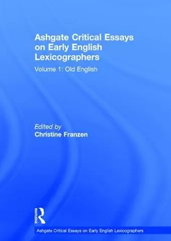 Ashgate Critical Essays on Early English Lexicographers cover