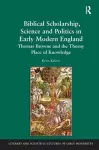 Biblical Scholarship, Science and Politics in Early Modern England cover