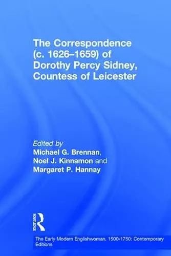 The Correspondence (c. 1626–1659) of Dorothy Percy Sidney, Countess of Leicester cover