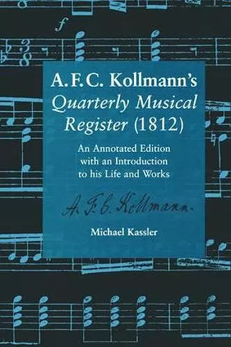A.F.C. Kollmann's Quarterly Musical Register (1812) cover