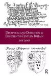 Deception and Detection in Eighteenth-Century Britain cover