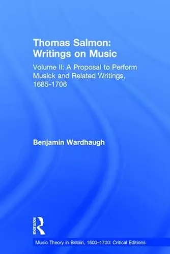 Thomas Salmon: Writings on Music cover