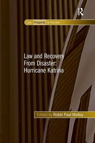 Law and Recovery From Disaster: Hurricane Katrina cover