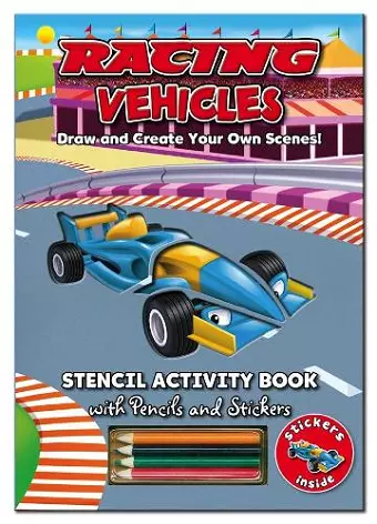 Activity Stencil Books - Racing Cars cover