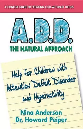 A.D.D. the Natural Approach cover