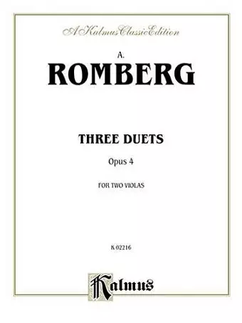 Three Duets, Op. 4 cover