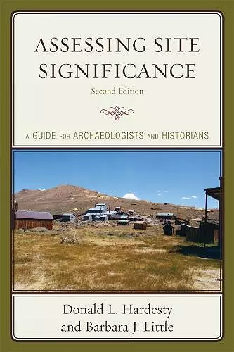 Assessing Site Significance cover