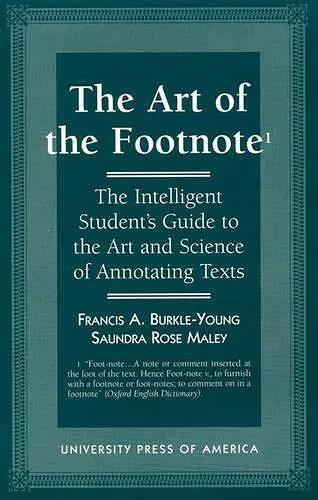 The Art of the Footnote cover