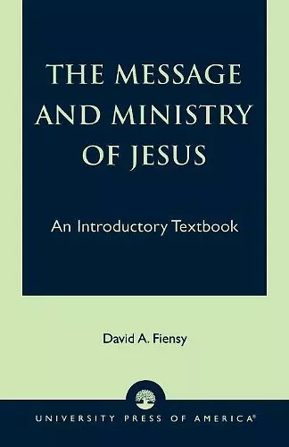 The Message and Ministry of Jesus cover