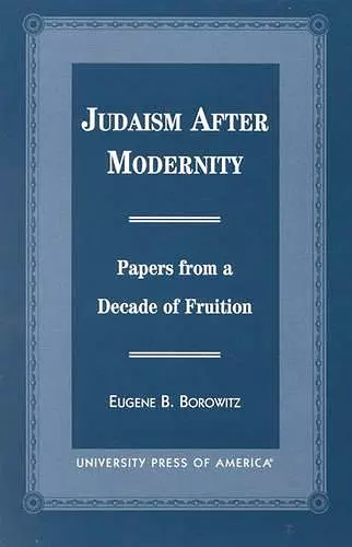 Judaism After Modernity cover