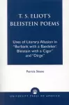 T.S. Eliot's Bleistein Poems cover