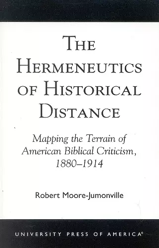 The Hermeneutics of Historical Distance cover