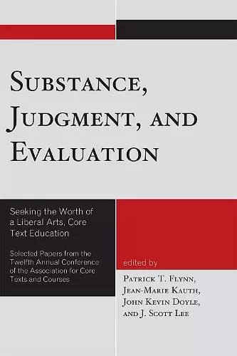 Substance, Judgment, and Evaluation cover