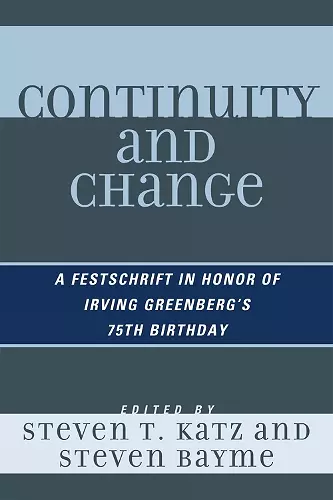 Continuity and Change cover