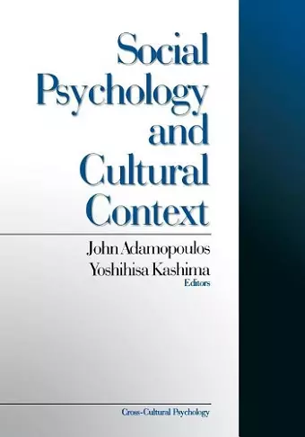 Social Psychology and Cultural Context cover