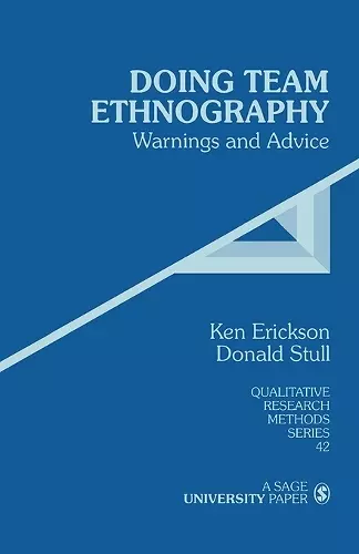 Doing Team Ethnography cover