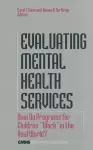 Evaluating Mental Health Services cover