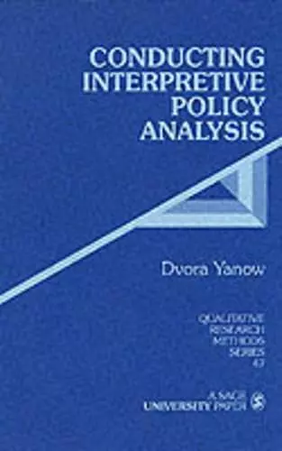 Conducting Interpretive Policy Analysis cover