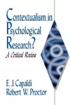 Contextualism in Psychological Research? cover